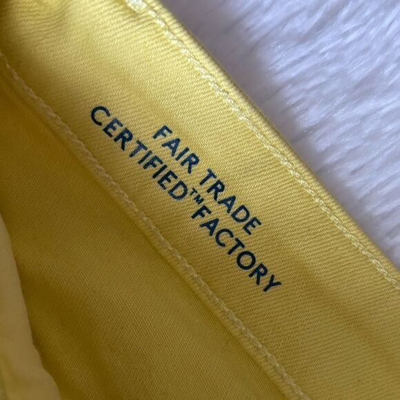 Universal Thread Jean Shorts High Rise Shortie Button Fly Yellow New Womens 6 - Picture 3 of 8